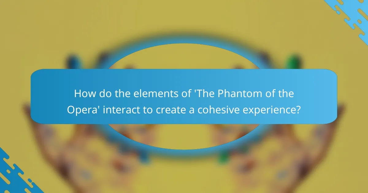 How do the elements of 'The Phantom of the Opera' interact to create a cohesive experience?