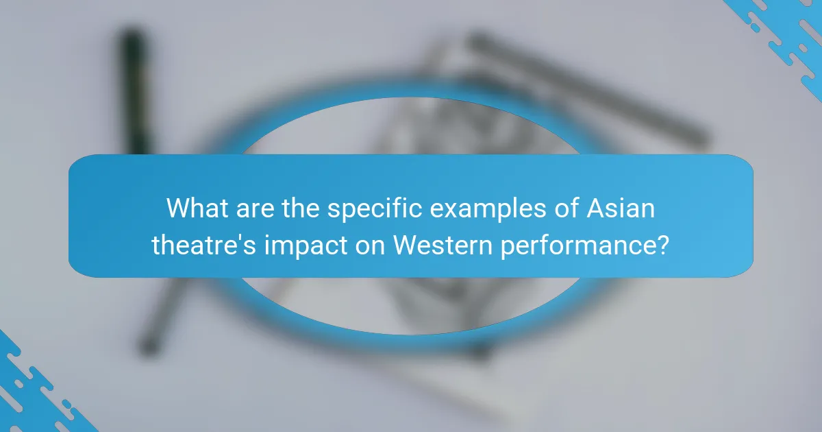 What are the specific examples of Asian theatre's impact on Western performance?