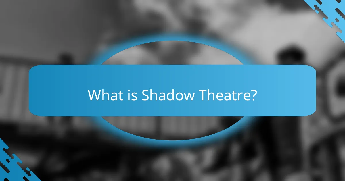 What is Shadow Theatre?