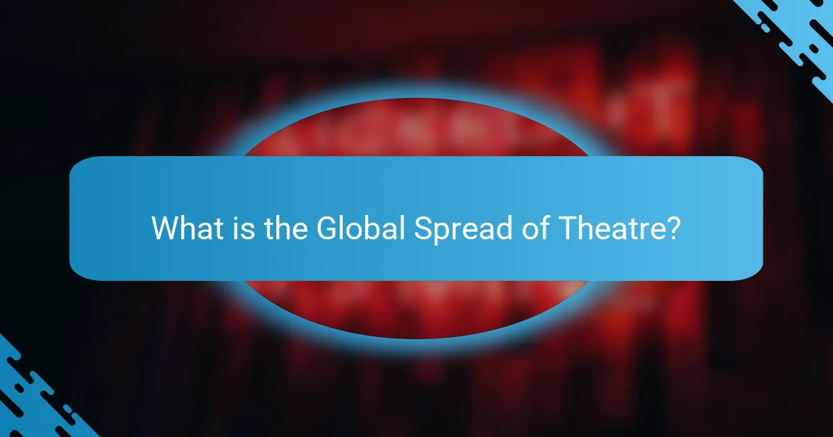What is the Global Spread of Theatre?