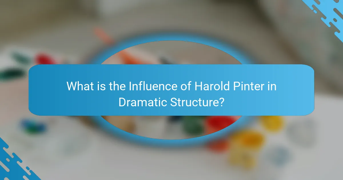 What is the Influence of Harold Pinter in Dramatic Structure?